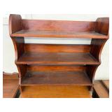 Vintage Wood Countertop Hutch Shelf 3 Tier Farmhouse Display 32in