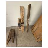 Antique Primitive Wooden Hand Tool Lot Planes Farm Salvage Decor