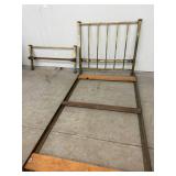 Simmons Vintage Brass Metal Bed Frame Headboard Footboard Twin Size