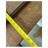 Antique Oak Treadle Sewing Machine Cabinet Base Carved 34x18x29