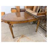 Vintage Oval Extension Dining Table w/ Leaf Oak Finish 60x41 Good