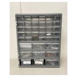 38-Drawer Wall Mount Parts Organizer Cabinet w/ Couplers & Hardware
