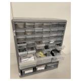 38-Drawer Wall Mount Parts Organizer Cabinet w/ Couplers & Hardware