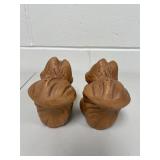 Twin Winton California Ceramic Wood-Look Squirrel Salt & Pepper Shakers