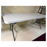 Lifetime Folding Banquet Table Plastic Top 6 Ft Utility Table Good