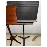 Manhasset Metal & Wood Floor Music Stands Pair Tripod Base Good
