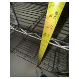 Pair of Chrome Wire Shelving Units 3 Tier Utility Storage Racks 36x18x37