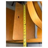 Adjustable Wooden High Chair Stokke Style Beech 31in Good Condition