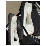 Christian Pro-130 Wood Hockey Stick, Riedell 81 Skates and Figure Skating Lot