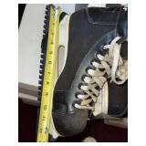 Christian Pro-130 Wood Hockey Stick, Riedell 81 Skates and Figure Skating Lot