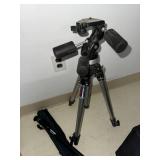 Bogen Manfrotto Tripod w/ 3030 Head + Sunpak Monopod & Case