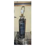 Elkhart Brass Fire Extinguisher Table Lamp Chrome Vintage Decor