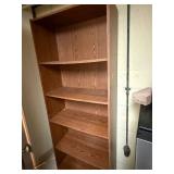 Oak Look 5 Shelf Bookcase Open Shelving Unit Tall Woodgrain Finish