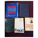 Vintage Psychology & Freud Book Lot 5 Pc Hypnosis Psychiatry