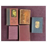 Vintage Hardcover Book Lot 5pcs Robert Burns Francis Bacon New Orleans