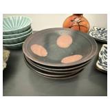 Mixed Studio Pottery Ceramic Decor Lot Bowls Plates Vase Bells Stone