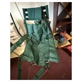 Folding Camping Chair w Adjustable Footrest Green Carry Bag Good