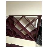 Modular Wine Rack Shelf Set Burgundy Wood Laminate 42in Wide Good