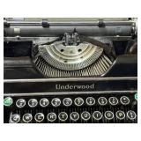 Underwood Champion Portable Manual Typewriter w/ Case Black Vintage