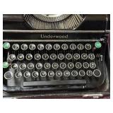 Underwood Champion Portable Manual Typewriter w/ Case Black Vintage