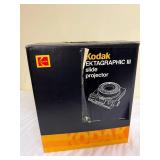Kodak Ektagraphic III AMT Slide Projector Boxed w Tray Lens Manual