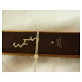 Ãsnes Turski Vintage Wood Ski w/ Metal Binding Norway 47in Decor