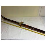 Ãsnes Turski Vintage Wood Ski w/ Metal Binding Norway 47in Decor