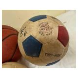 Spalding Adidas Soccer Balls Basketball Rawlings Baseball Lot 4