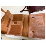 J. Peterman & Vintage Leather Briefcase Attache Bag Lot 2 Brown
