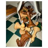 Mixed Chess Set Lot Wood & Plastic Pieces Boards Box Bags See Photos