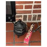 Vintage Wrought Iron Fireplace Tool Set Log Holder Kettle Hearth Lot