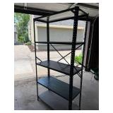 Black 5 Tier Metal Garage Storage Shelving Unit Utility Rack Good