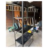 Black 5 Tier Metal Garage Storage Shelving Unit Utility Rack Good