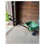 Scotts Walk-Behind Broadcast Lawn Spreader Green Orange Good Cond