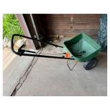 Scotts Walk-Behind Broadcast Lawn Spreader Green Orange Good Cond