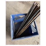 Lot of 10 Steel Adjustment Poles Tubular Support Rods 24in Rusted