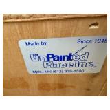 Unpainted Wooden Bookcase Shelf Unit 48 X 12 X 26 in