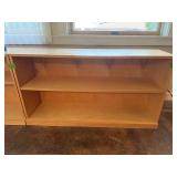 Unpainted Wooden Bookcase Shelf Unit 48 X 12 X 26 in