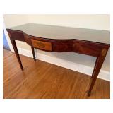 Mahogany Console Table With Glass Top
