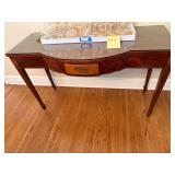 Mahogany Console Table With Glass Top