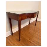 Mahogany Console Table With Glass Top