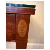 Mahogany Console Table With Glass Top