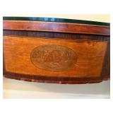 Mahogany Console Table With Glass Top