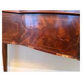 Mahogany Console Table With Glass Top