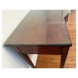 Mahogany Console Table With Glass Top