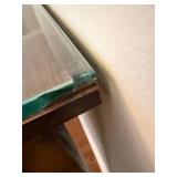 Mahogany Console Table With Glass Top