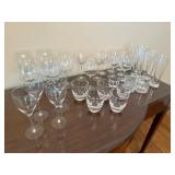 Assorted Clear Glass Drinkware Mixed Lot