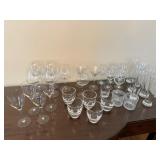 Assorted Clear Glass Drinkware Mixed Lot