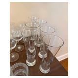 Assorted Clear Glass Drinkware Mixed Lot