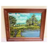 F. Burca Framed Landscape Painting